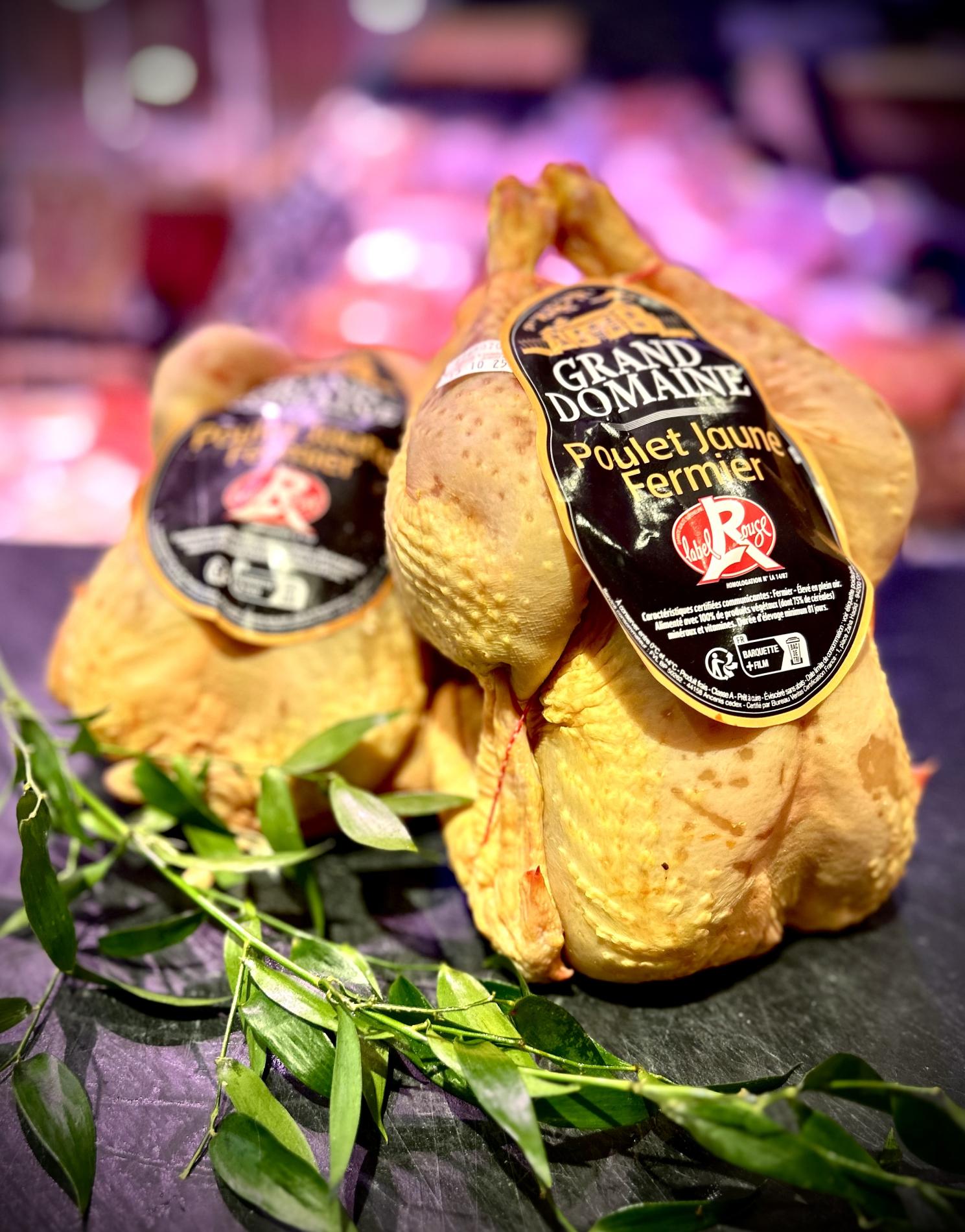 Poulet jaune fermier Label rouge