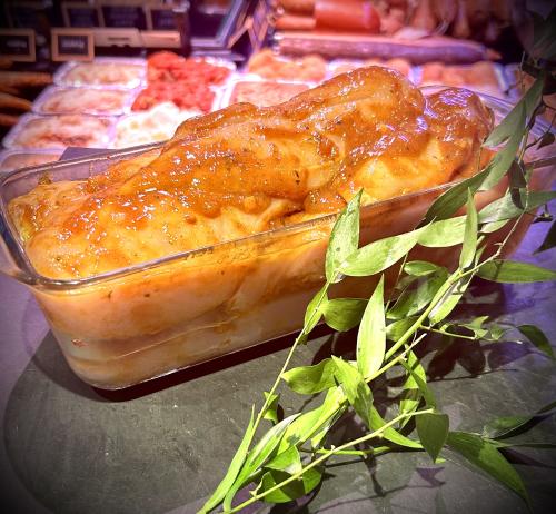 Blanc de poulet miel, abricot