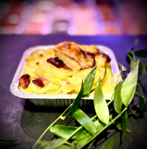 Tartiflette cuite à la rôtisserie