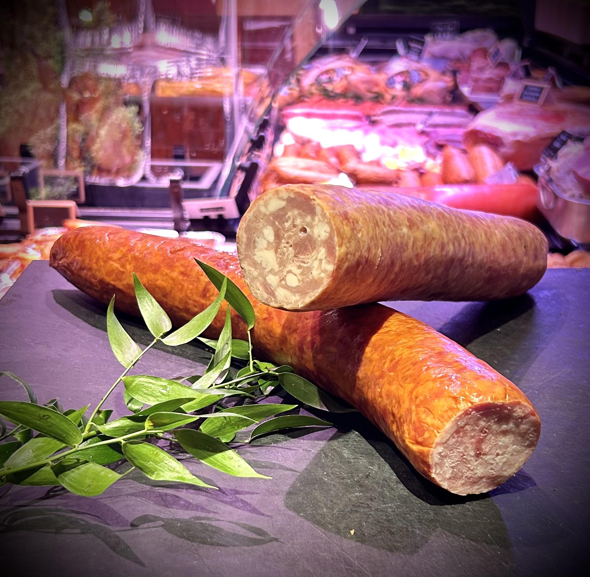Saucisson à l'ail fumé et nature